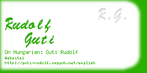 rudolf guti business card